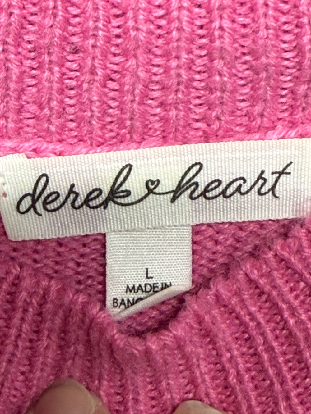 ✨ Pink Star Crop Sweater ✨ Derek Heart L - Picture 5 of 6